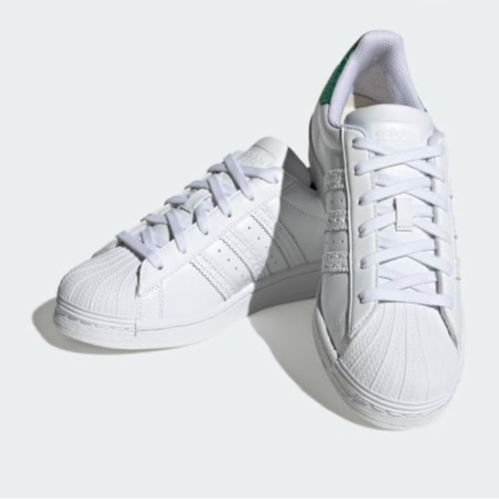 Adidas Superstar Originals Classic Shell-toe Cloud White Green Size 6